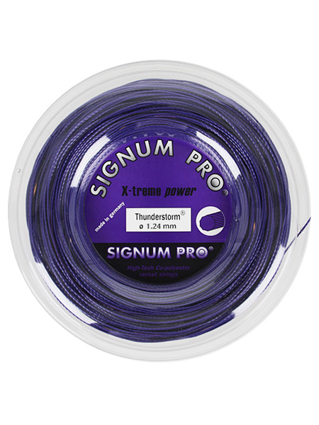 シグナムプロ サンダーストーム(124／130) 200Mロール 硬式テニス ポリエステル ガット (Signum Thunderstorm 200ｍ roll strings)