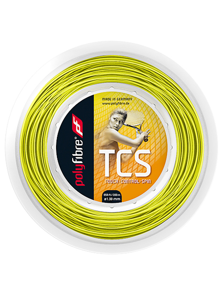 ポリファイバー TCS(1.15／1.20／1.25／1.30mm) 200Mロール 硬式テニスガット ポリエステルガット Polyfibre TCS (1.15／1.20／1.25／1.30)200ｍ roll strings