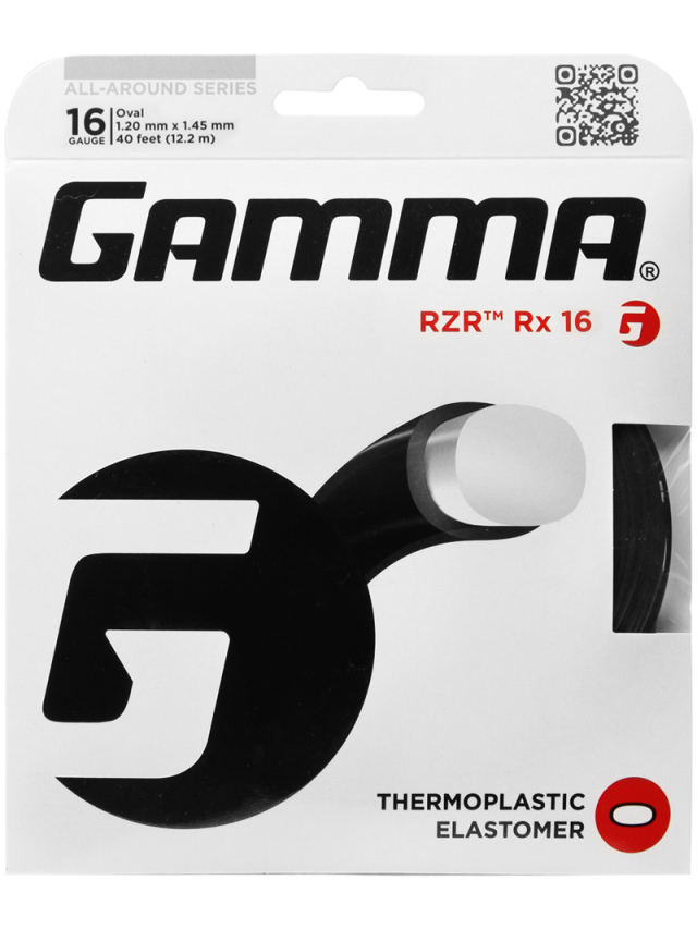 売切り終了！大特価】「単張パッケージ品」ガンマ(Gamma) RZR Rx(17／1.15-1.40mm  16／1.20-1.45mm) 硬式テニスガット  扁平ポリエステルガット