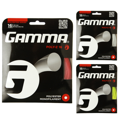 売切り終了！大特価】【パッケージ品】ガンマ ポリZ  (17／1.25mm  16／1.30mm) 硬式テニスガット  ポリエステルガット Gamma Poly-Z(16／17)strings