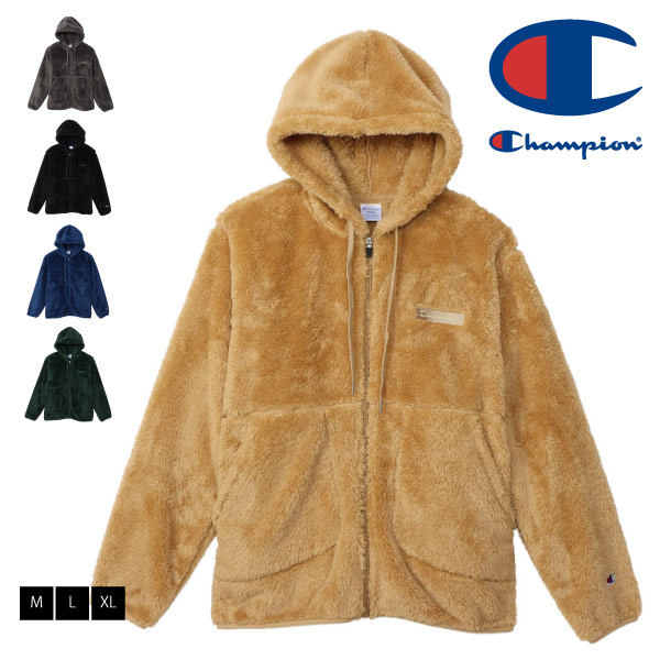 (チャンピオン) Champion ジップフーデッドジャケット シェルパフリース 23FW 秋冬新作 ベーシック C3-Y615 メンズ レディース