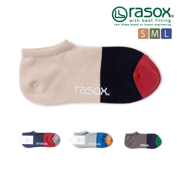 (ラソックス) rasox 靴下 ソックス コットンリネン・スニーカー アンクル丈 ショート丈 CA191SN01