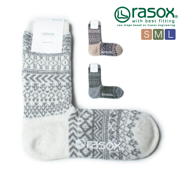 (ラソックス) rasox 靴下 ソックス ノルディック・ウールクルー CA212CR21
