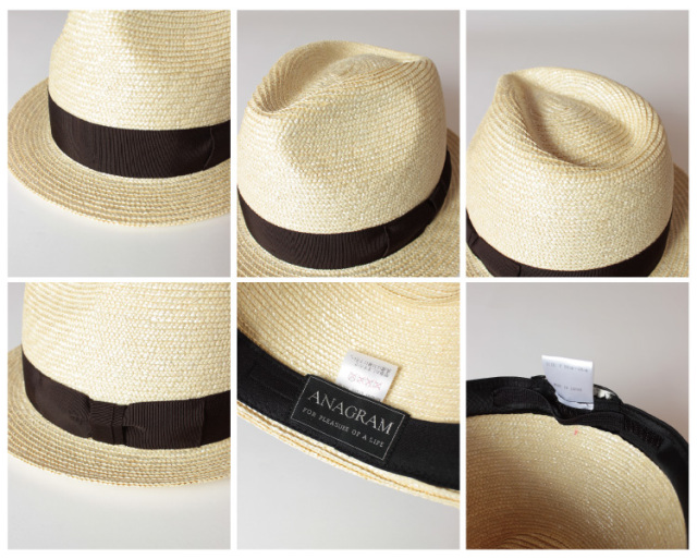ANAGRAM アナグラム 日本製 ストローハット 中折れハット 麦わらハット