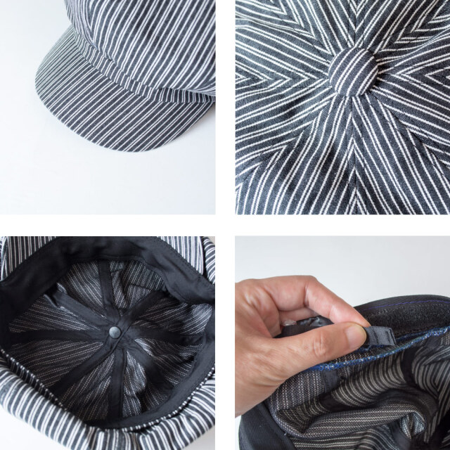 (アナグラム) ANAGRAM 2way ヒッコリーデニムキャスケット ハンチング ニュースキャップ 59cm 62cm 大きいサイズ キングサイズ 帽子 XL