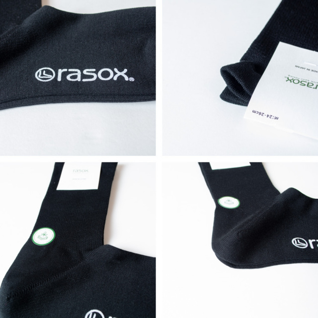 (ラソックス) rasox 靴下 ソックス エコフィール・クルー L字型 クルー丈 BA220CR02