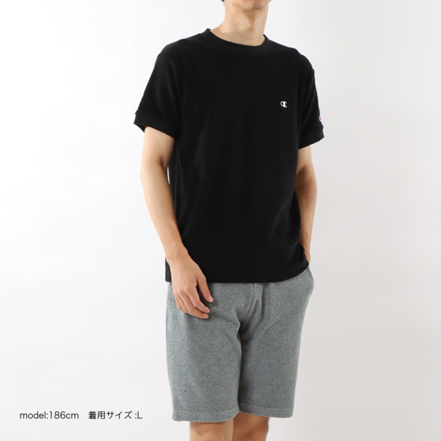 (チャンピオン) Champion 半袖 Tシャツ パイル生地 ショートスリーブTシャツ 23SS 春夏新作 ベーシック メンズ レディース