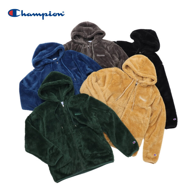 (チャンピオン) Champion ジップフーデッドジャケット シェルパフリース 23FW 秋冬新作 ベーシック C3-Y615 メンズ レディース
