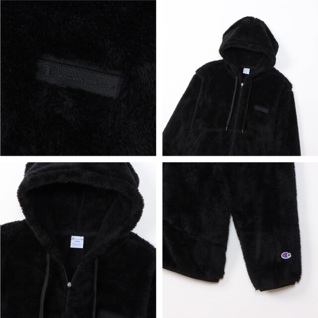 (チャンピオン) Champion ジップフーデッドジャケット シェルパフリース 23FW 秋冬新作 ベーシック C3-Y615 メンズ レディース
