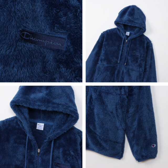 (チャンピオン) Champion ジップフーデッドジャケット シェルパフリース 23FW 秋冬新作 ベーシック C3-Y615 メンズ レディース