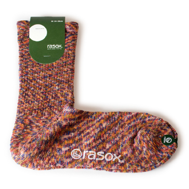 (ラソックス) rasox 靴下 ソックス スプラッシュコットン L字型 杢 ラソックスジャパン CA060LC35