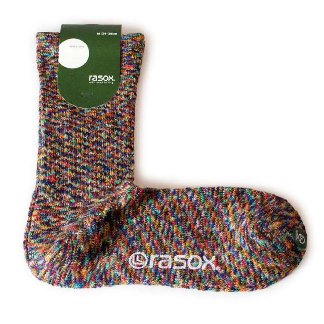 (ラソックス) rasox 靴下 ソックス スプラッシュコットン L字型 杢 ラソックスジャパン CA060LC35