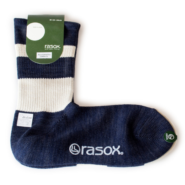 rasox ラソックス 靴下 ソックス DRミックス クルー丈 杢 レディース