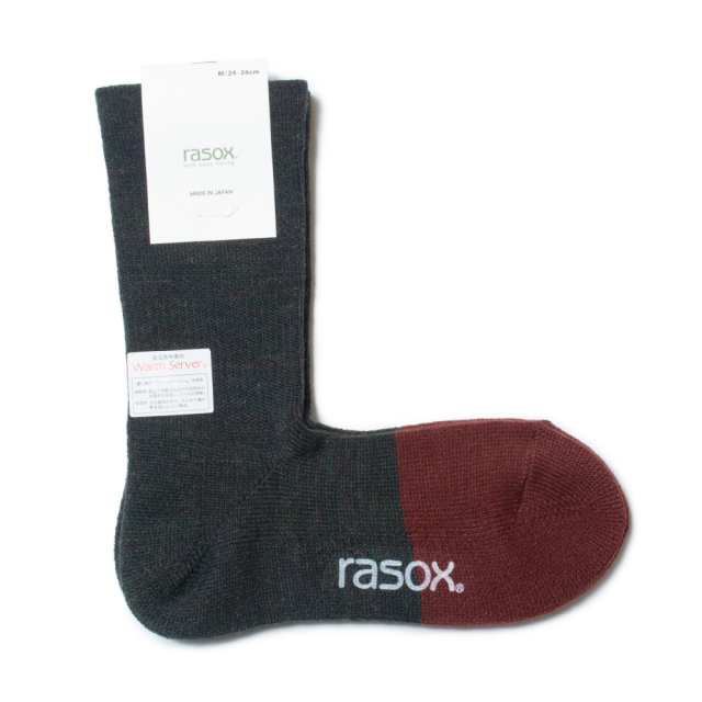 (ラソックス) rasox 靴下 ソックス ニューウォームウールクルー ラソックスジャパン CA183CR02