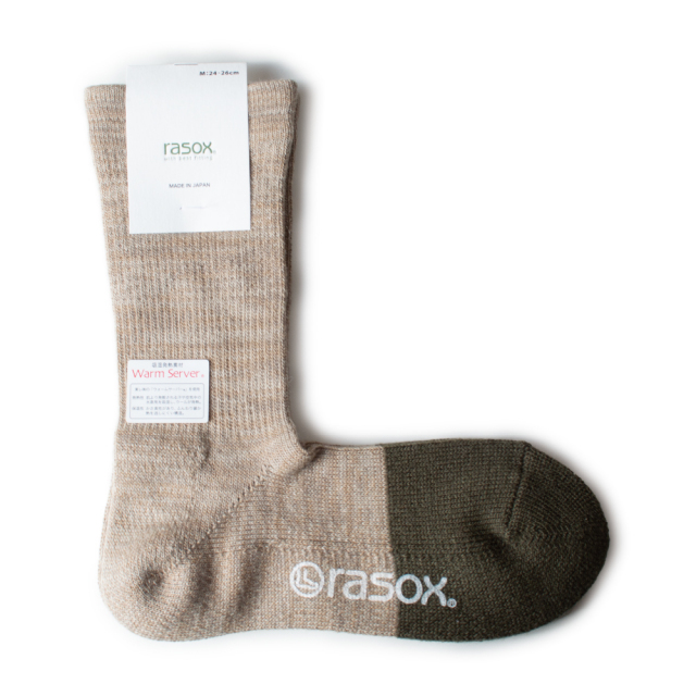(ラソックス) rasox 靴下 ソックス ニューウォームウールクルー ラソックスジャパン CA183CR02