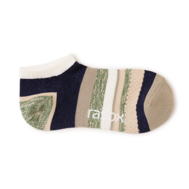 (ラソックス) rasox 靴下 ソックス マルチボーダー・ロウ アンクル丈 ショート丈 CA211SN03