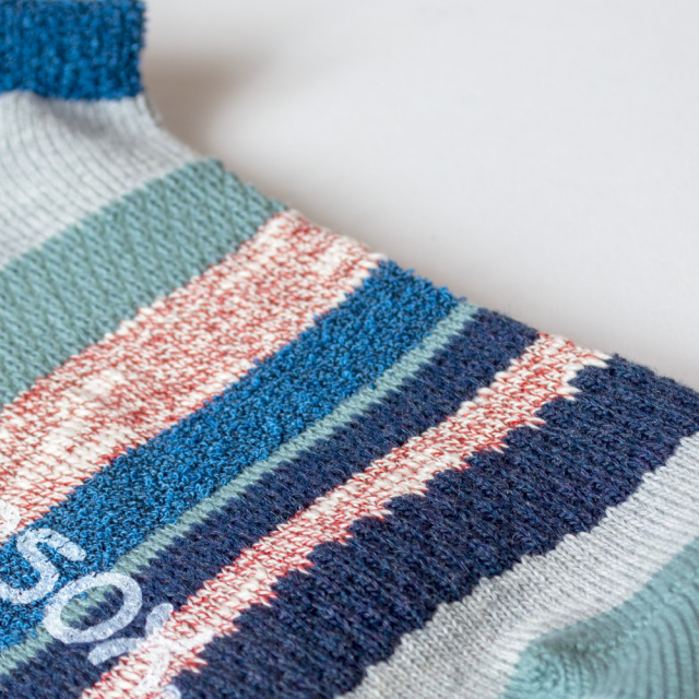 (ラソックス) rasox 靴下 ソックス マルチボーダー・ロウ アンクル丈 ショート丈 CA211SN03