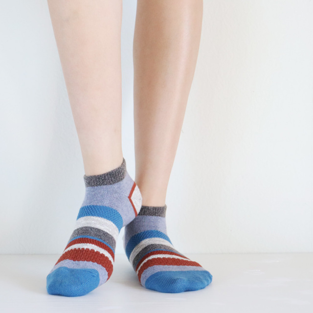 (ラソックス) rasox 靴下 ソックス マルチボーダー・ロウ アンクル丈 ショート丈 CA211SN03