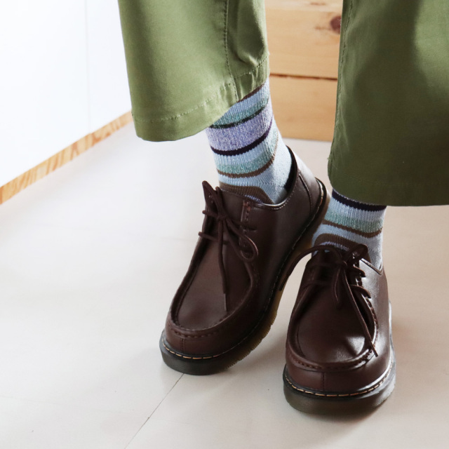 (ラソックス) rasox 靴下 ソックス ネイティブボーダー・クルー L字型 CA220CR01