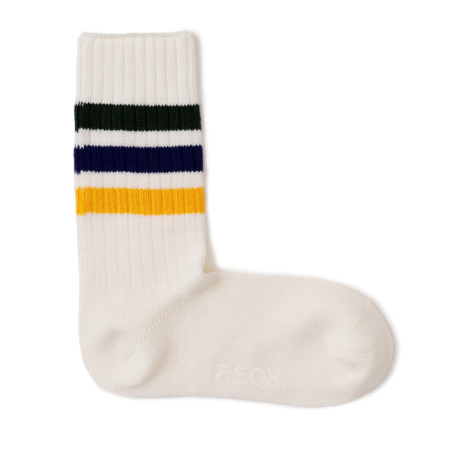 (ラソックス) rasox 靴下 ソックス 3ライン・リブクルー CA230CR01