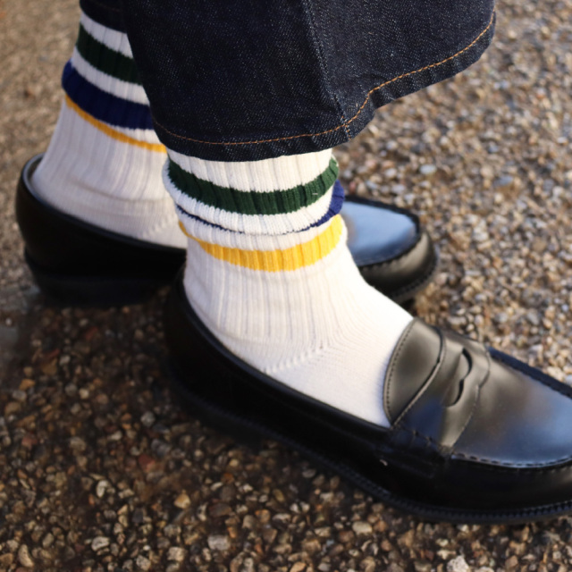 (ラソックス) rasox 靴下 ソックス 3ライン・リブクルー CA230CR01