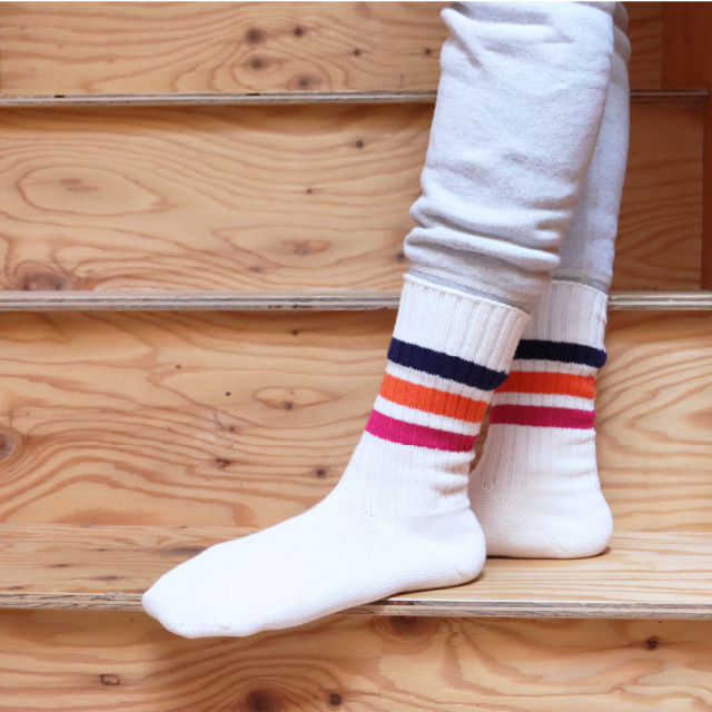 (ラソックス) rasox 靴下 ソックス 3ライン・リブクルー CA230CR01