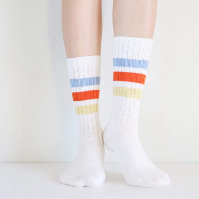 (ラソックス) rasox 靴下 ソックス 3ライン・リブクルー CA230CR01