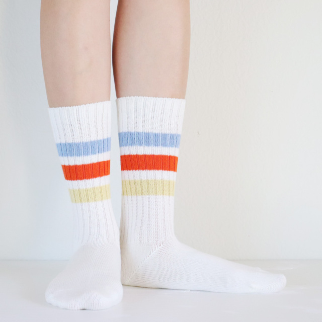 (ラソックス) rasox 靴下 ソックス 3ライン・リブクルー CA230CR01