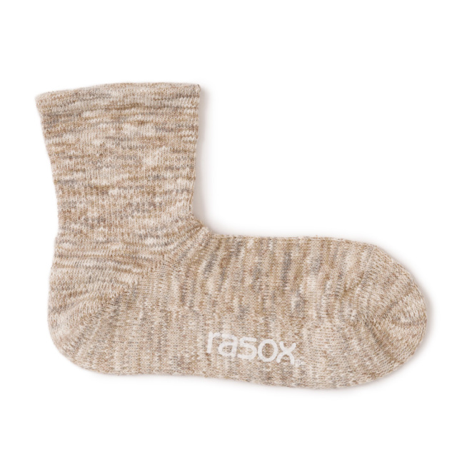 (ラソックス) rasox 靴下 ソックス コットンリネン・スラブミッド CA231LC02