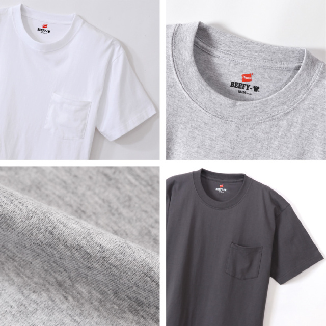 (ヘインズ) Hanes ポケットTシャツ 半袖 BEEFY-T ビーフィーT H5190 メンズ レディース