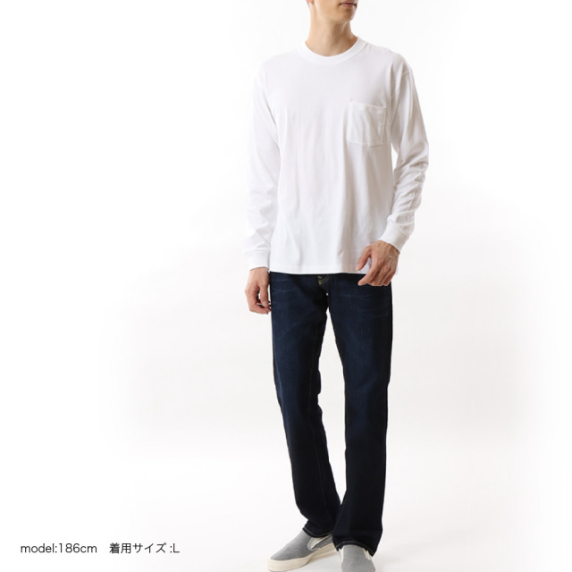 (ヘインズ) Hanes ポケットTシャツ 長袖 ロンT BEEFY-T ビーフィーT ロングスリーブ H5196 メンズ レディース