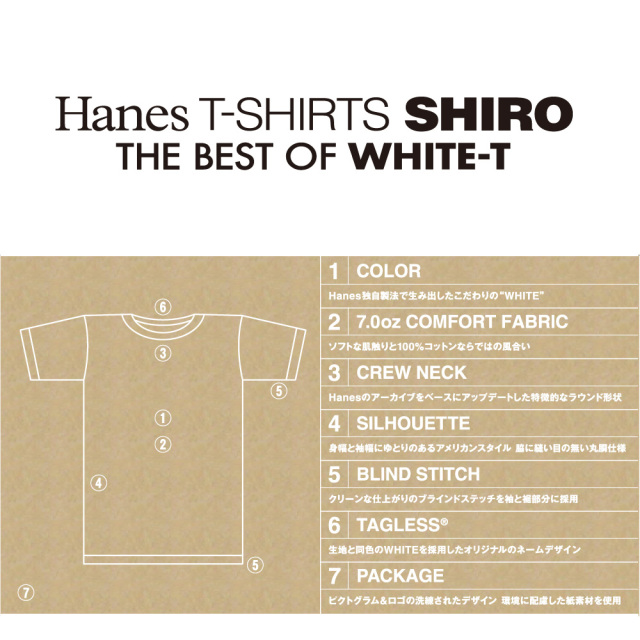 (ヘインズ) Hanes SHIRO 半袖 クルーネックTシャツ HM1-X201 メンズ レディース