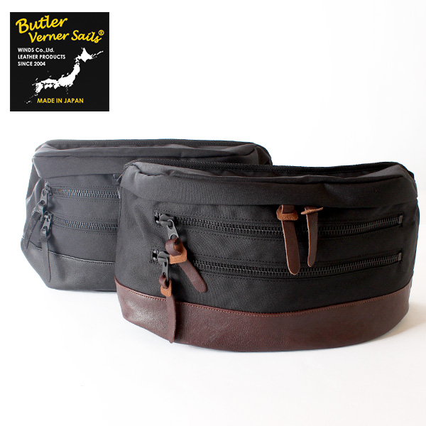 20%OFFクーポン対象 バトラーバーナーセイルズ Butler Verner Sails コーデュラナイロン ビッグボディバッグ 3zip ワンショルダーバッグ 牛革 レザー付属 鞄 かばん カバン メンズ レディース ギフトラッピング無料
