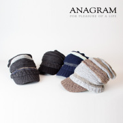(アナグラム) ANAGRAM クレイジーつば付きニット帽 ニットキャスケット ニットキャップ ツバ付きニット 帽子 小顔効果