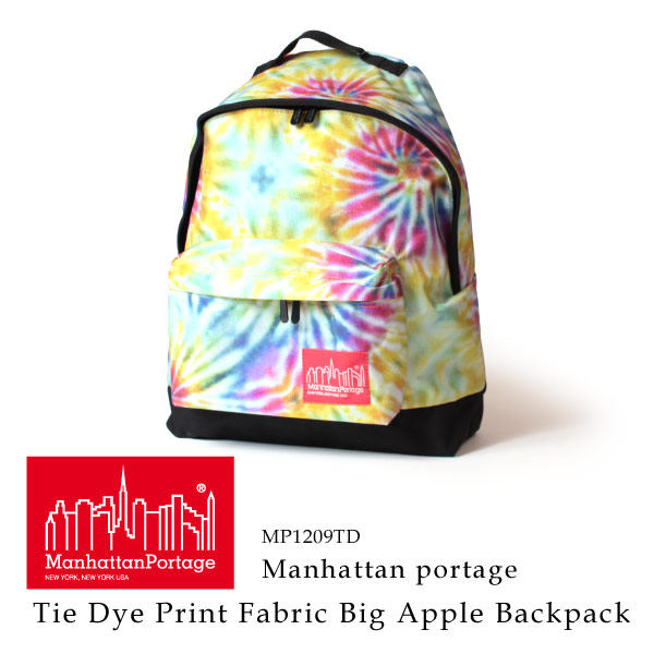 (マンハッタンポーテージ) Manhattan Portage タイダイ リュックサック デイパック Tie Dye Print Fabric Big Apple Backpack