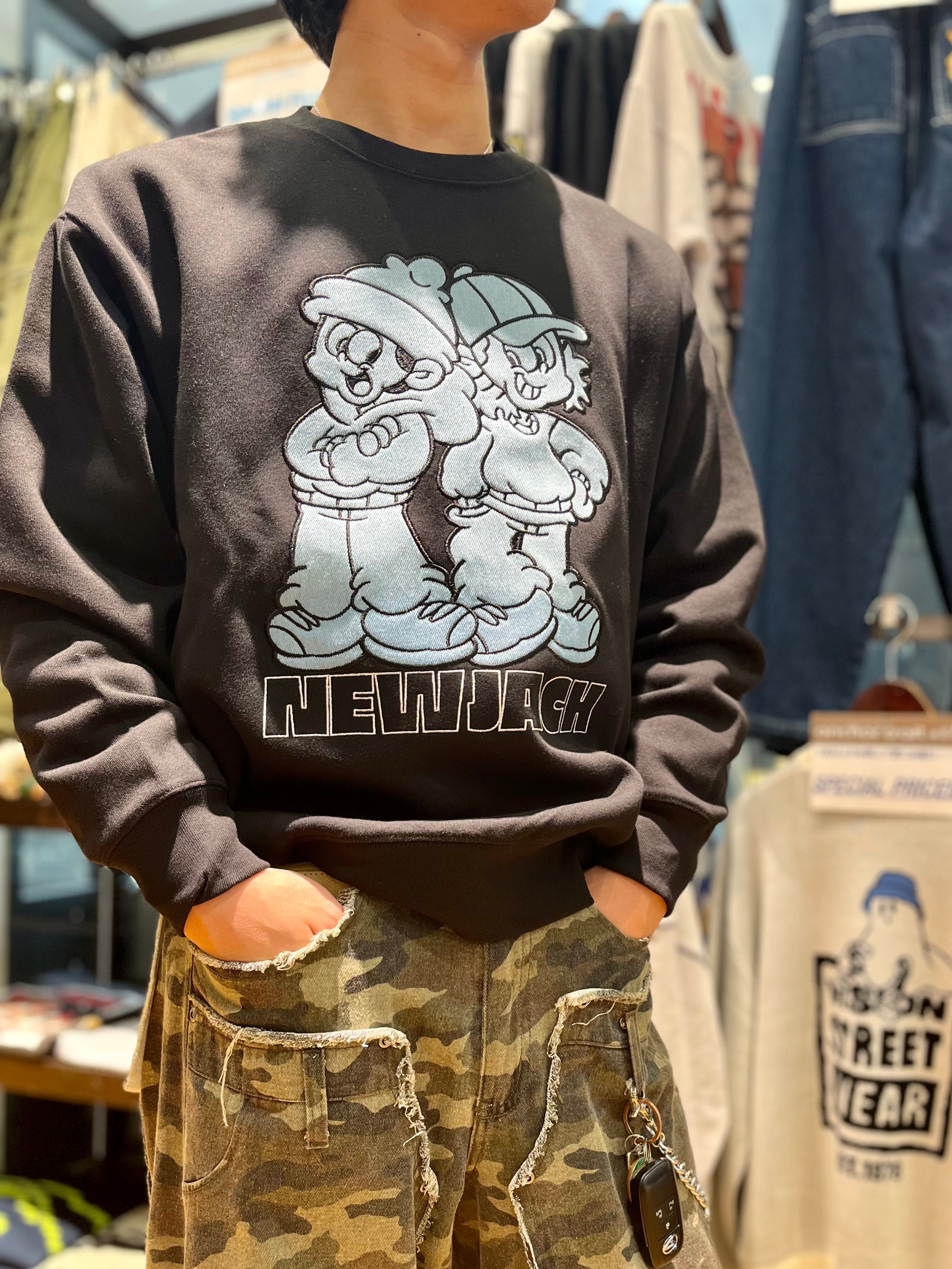 NEW JACK デニムアップリケトレーナー
