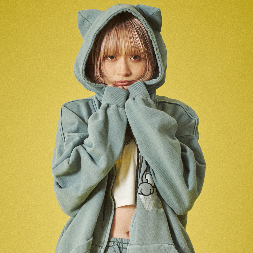 GALFY / 染め染めデスメタルにゃんにゃんパーカー