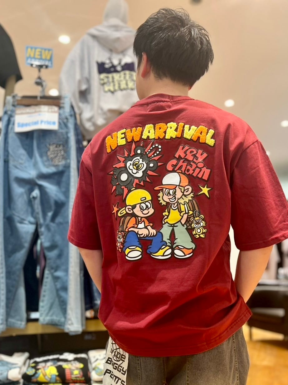 NEW JACK ワンポイントシール風プリントTシャツ