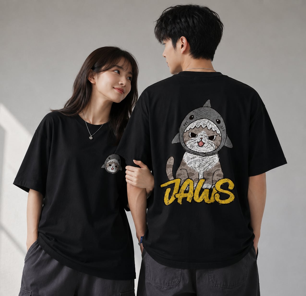 JAWS TEE｜オーバーサイズ ストリート 半袖Tシャツ メンズ レディース