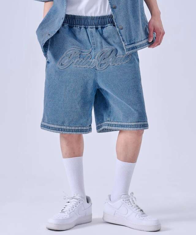 Denim Warm Up Shorts