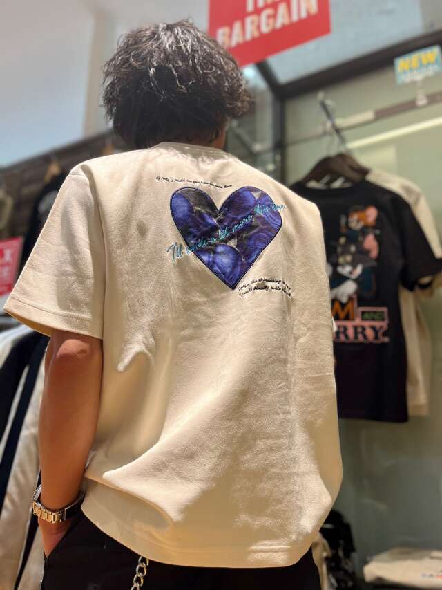 Heartアップリケ ライトスエードT