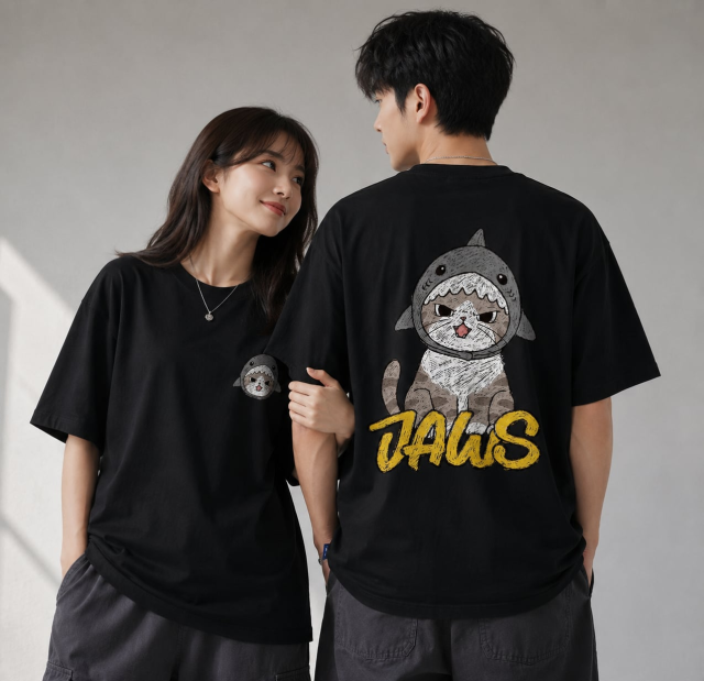 JAWS TEE｜オーバーサイズ ストリート 半袖Tシャツ メンズ レディース