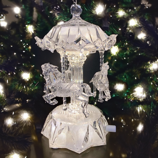 南貿易 電子オルゴール BC39067 クリスマス アクリル カルーセル