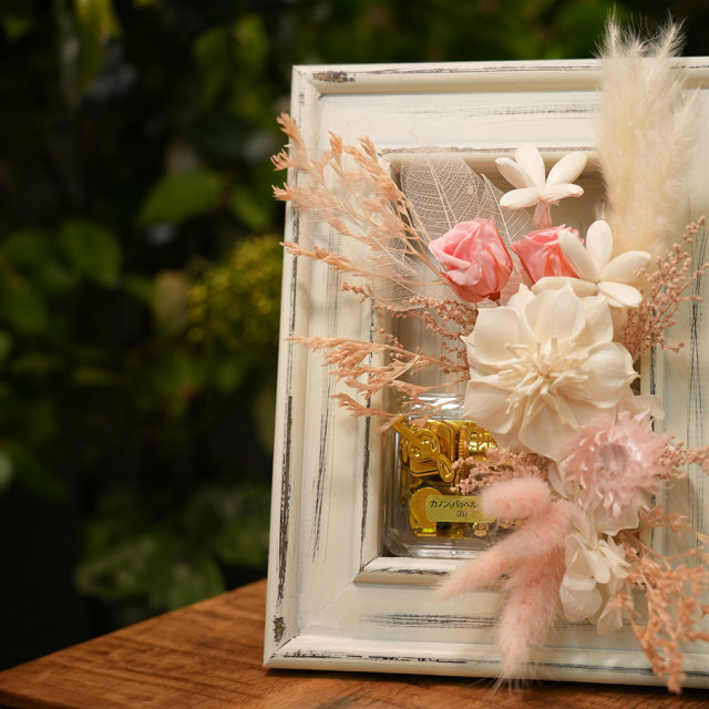 京都 北山 NONA フラワーアレンジメント オルゴール 18弁 アンティーク