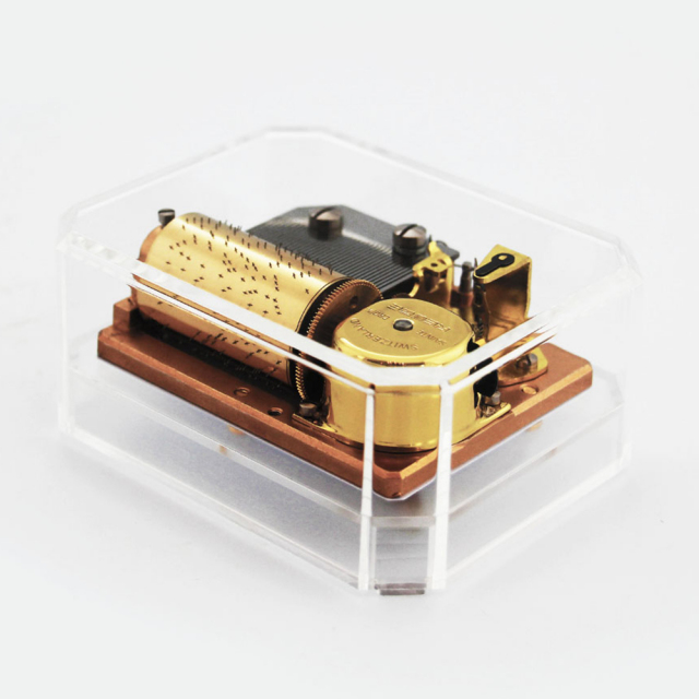 リュージュ 36弁 ペーパーウェイト オルゴール