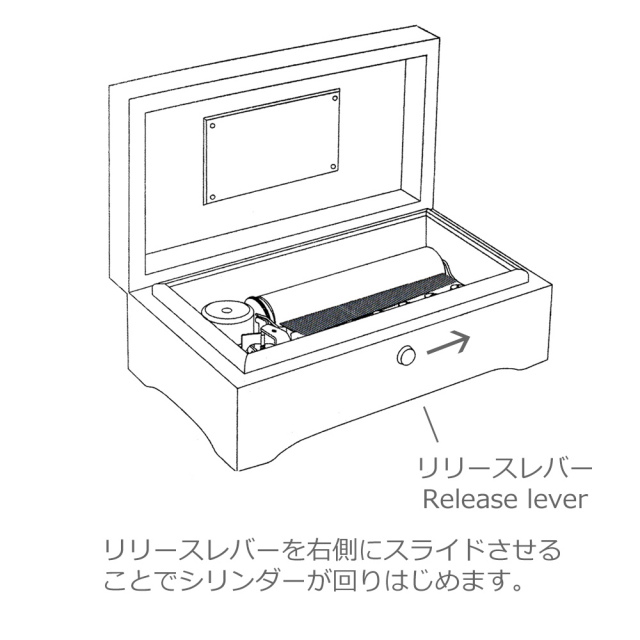 リュージュ REUGE オルゴール 72弁 L'Auberson ウォールナット AXA