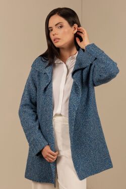 ベビーアルパカカーディガン　UNASTORIA 　ブルー　サイズM