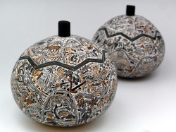 ペルー製ひょうたんアート！ 手彫りひょうたん細工小物入れ販売（通販