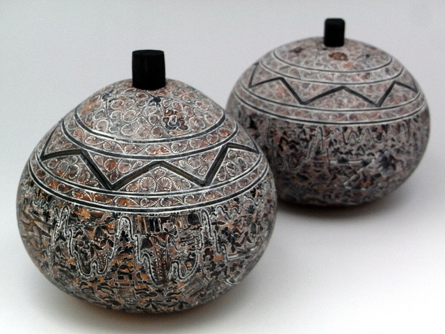 ペルー製ひょうたん小物入れ　イストリア