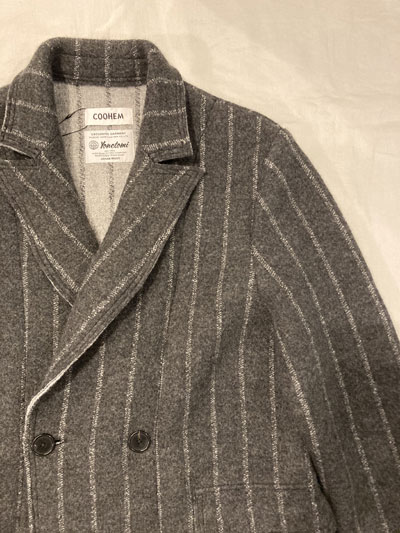 再×14入荷 COOHEM (コーヘン) 20-204-026 BOILED WOOL KNIT JACKET/縮